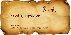 Király Agapion névjegykártya